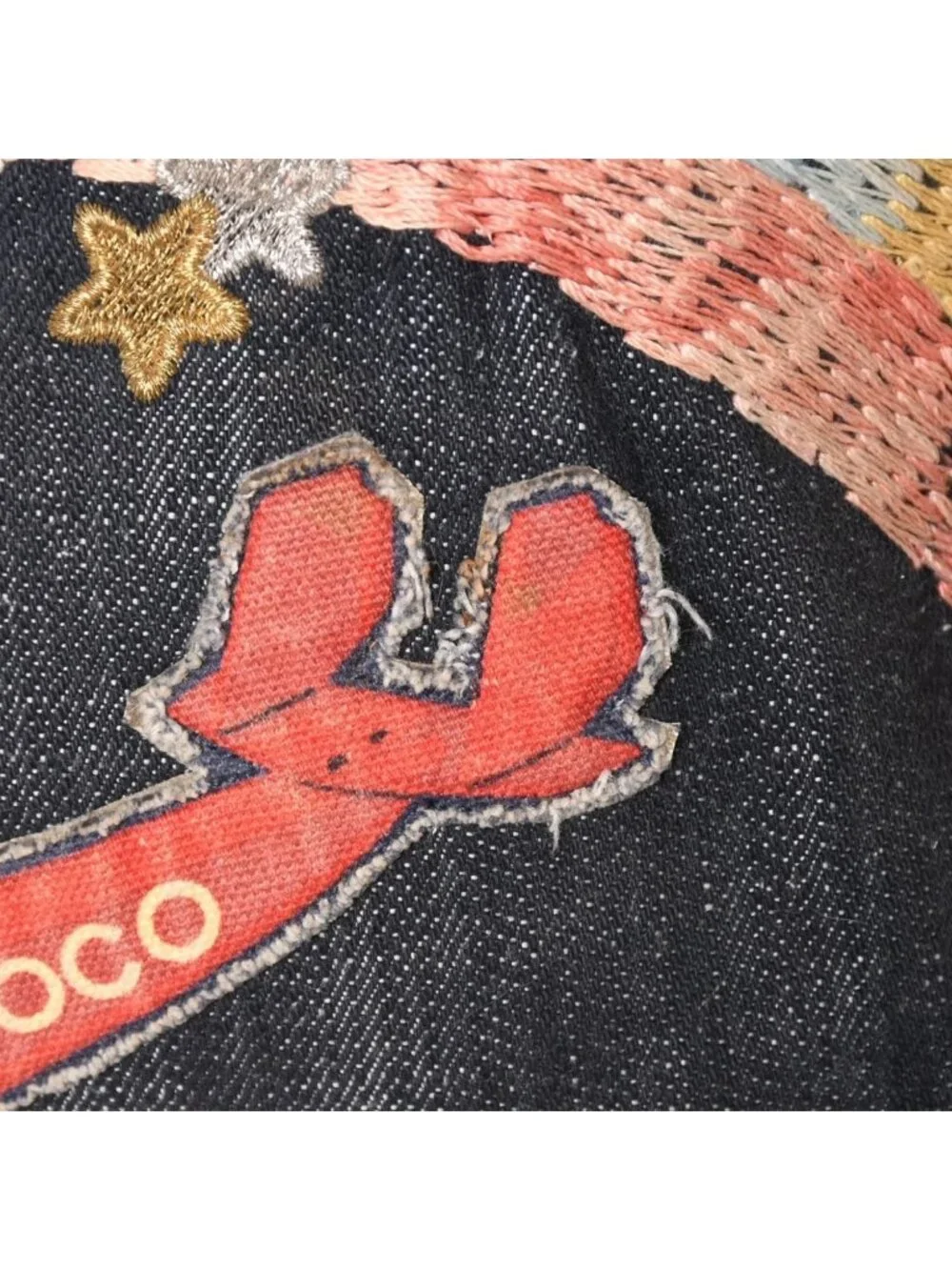 Chanel Chain Tote Bag Night Flight Embroidery CC Logo Denim